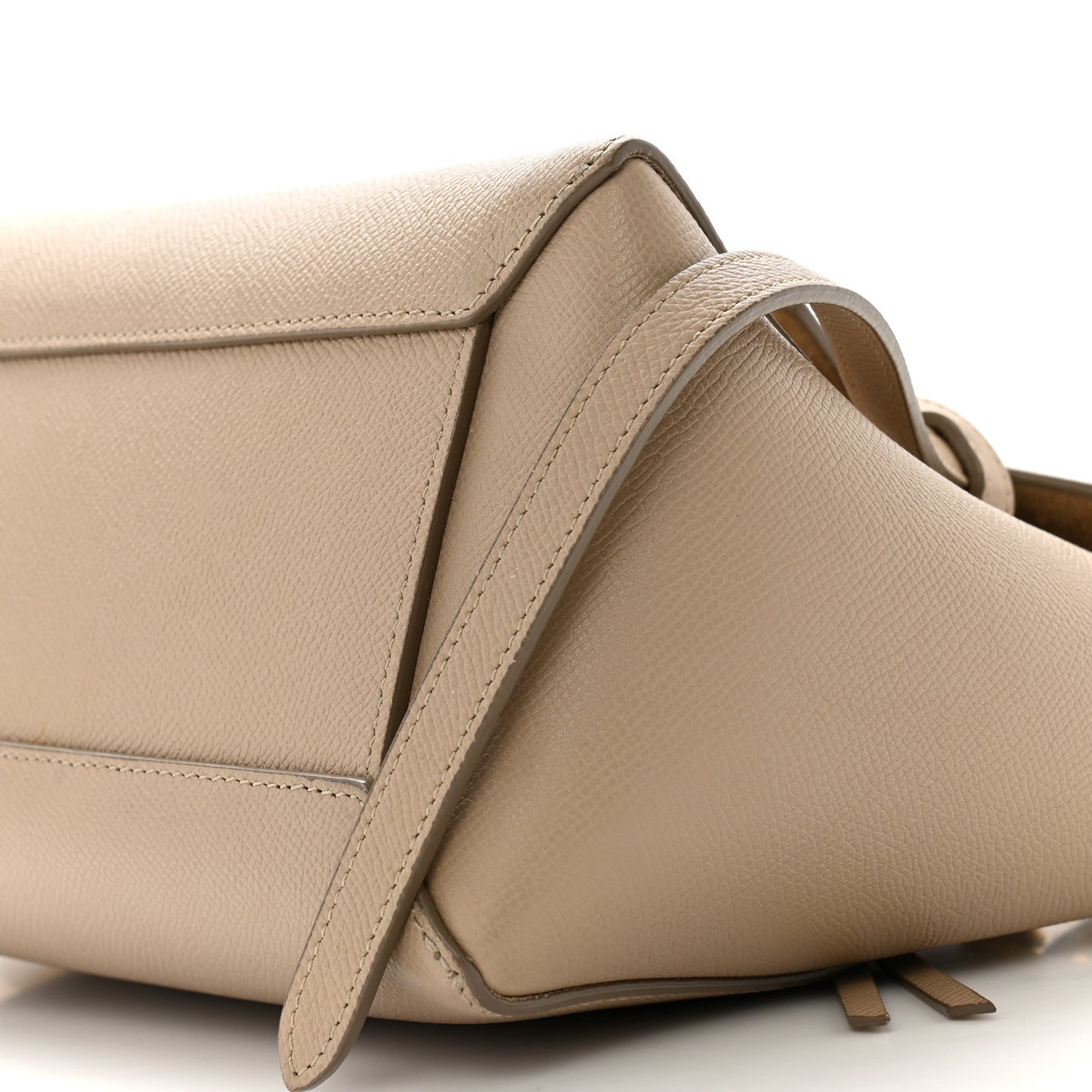 Baby Grained Calfskin Micro Belt Bag Light Taupe
