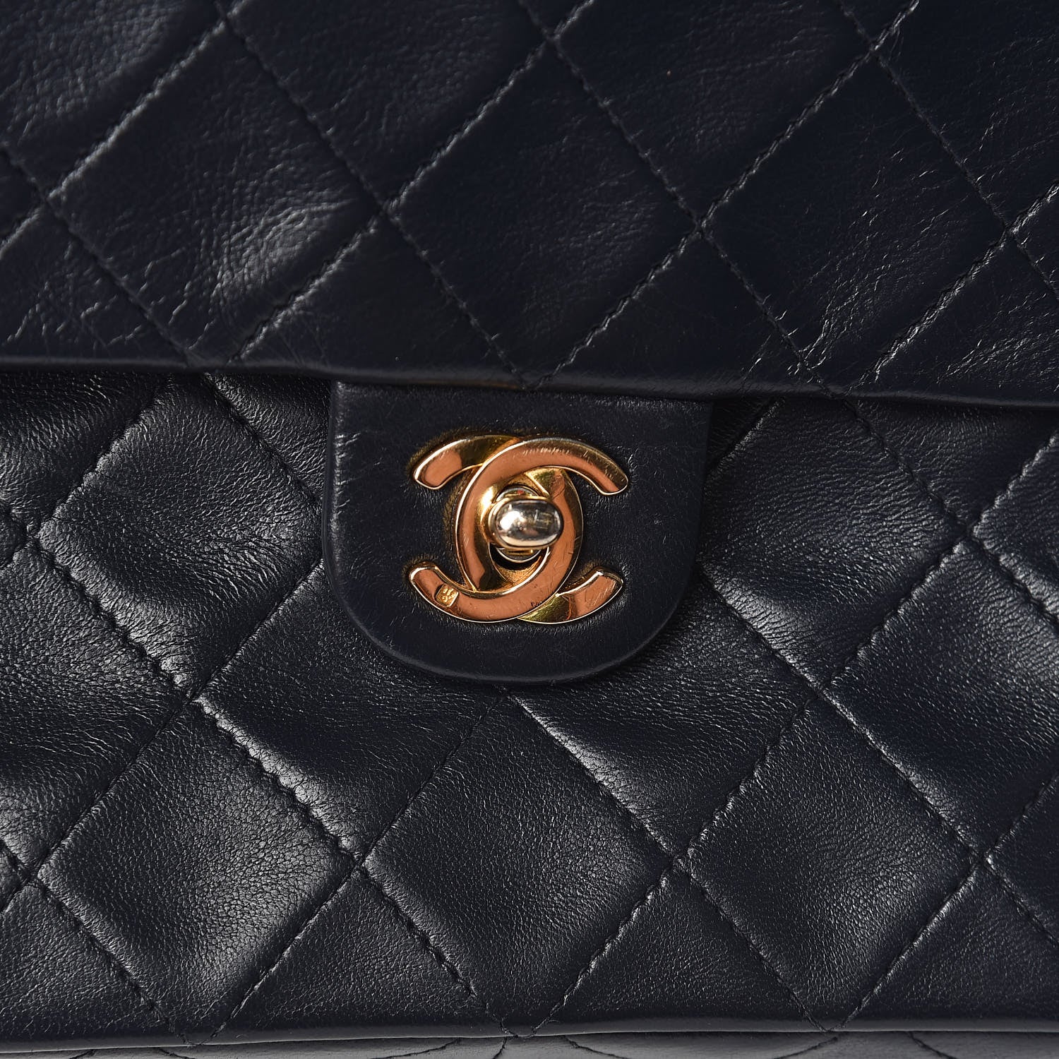 Chanel Lambskin Quilted Mini Square Flap Bag Navy 20 of 30