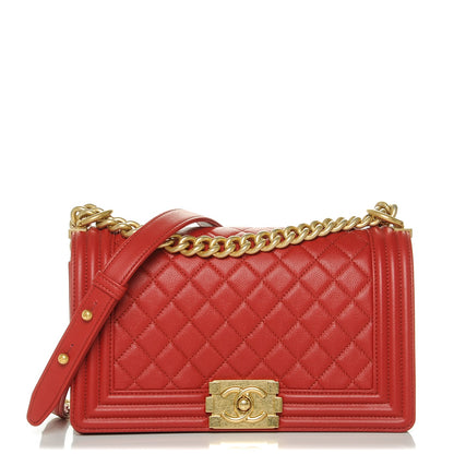 Chanel Caviar Medium Boy Flap Red 1 of 7
