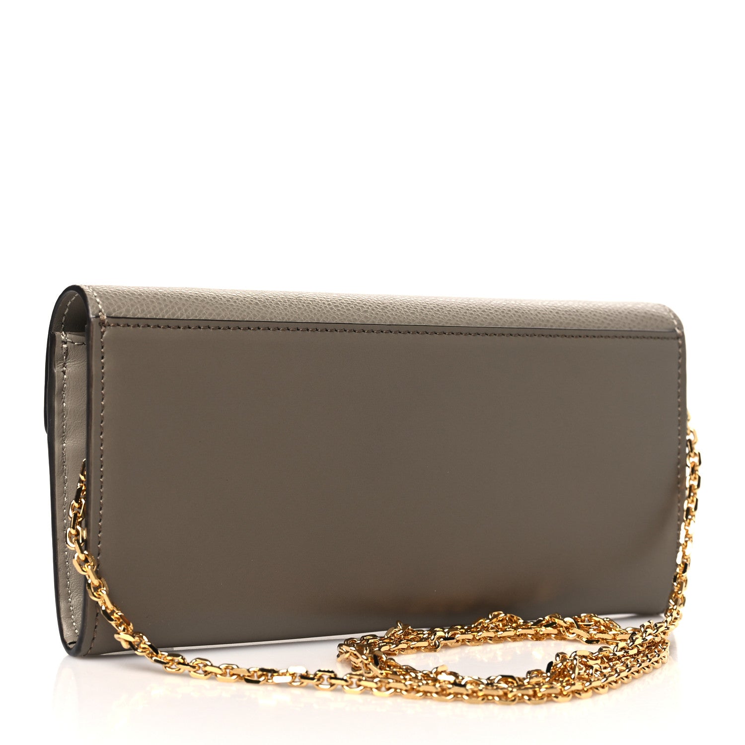 Fendi Vitello King Cruise FF Diamonds Continental Envelope Wallet On Chain Truffle Dove 3 of 11
