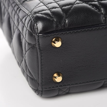 Christian Dior Lambskin Cannage Mini Lady Dior Black 9 of 11