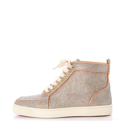 Christian Louboutin Glitter Rantus Orlato Sneakers 36.5 Gold Beige 1 of 8