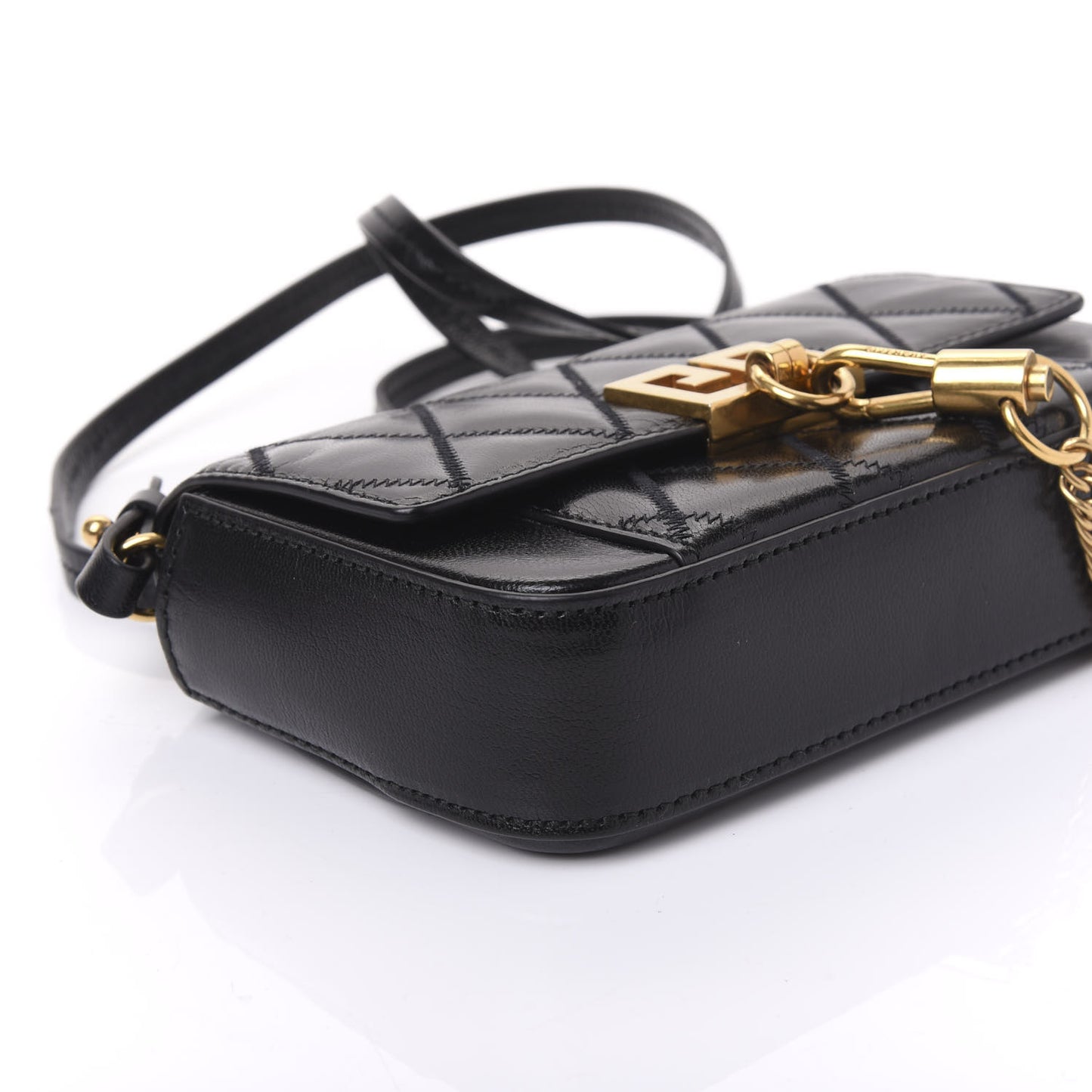 Goatskin Quilted GV3 Mini Pocket Convertible Bag Black