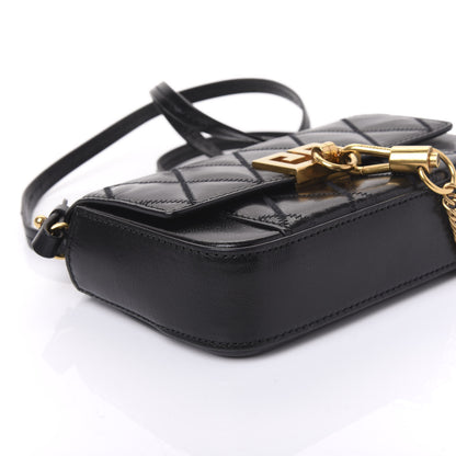 Givenchy Goatskin Quilted GV3 Mini Pocket Convertible Bag Black 7 of 8