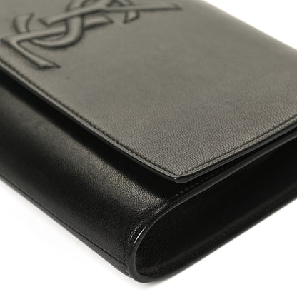 Saint Laurent Calfskin Monogram Large Belle De Jour Clutch Black 9 of 9