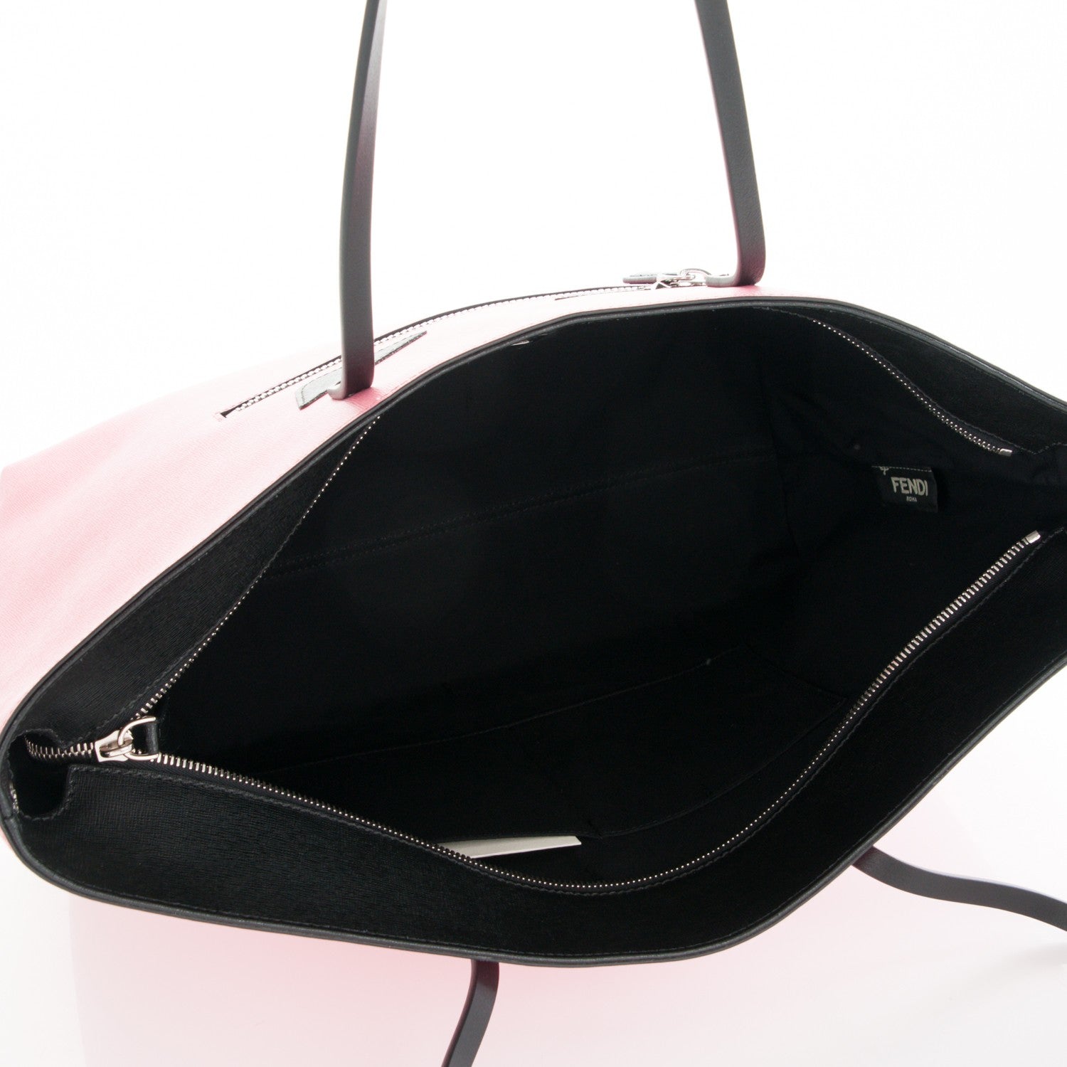 Fendi Vitello Elite Cuoio Monster Buggies Medium Roll Tote Lollypop Black 5 of 7