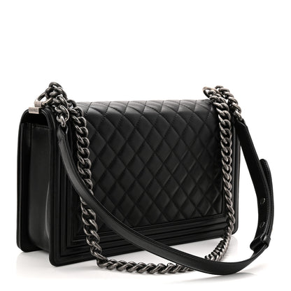 Chanel Lambskin Quilted New Medium Boy Flap Black 3 of 10