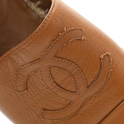 Chanel Calfskin CC Espadrilles 37 Light Brown 9 of 11