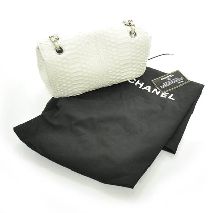 Chanel Python Classic Flap White 3 of 8