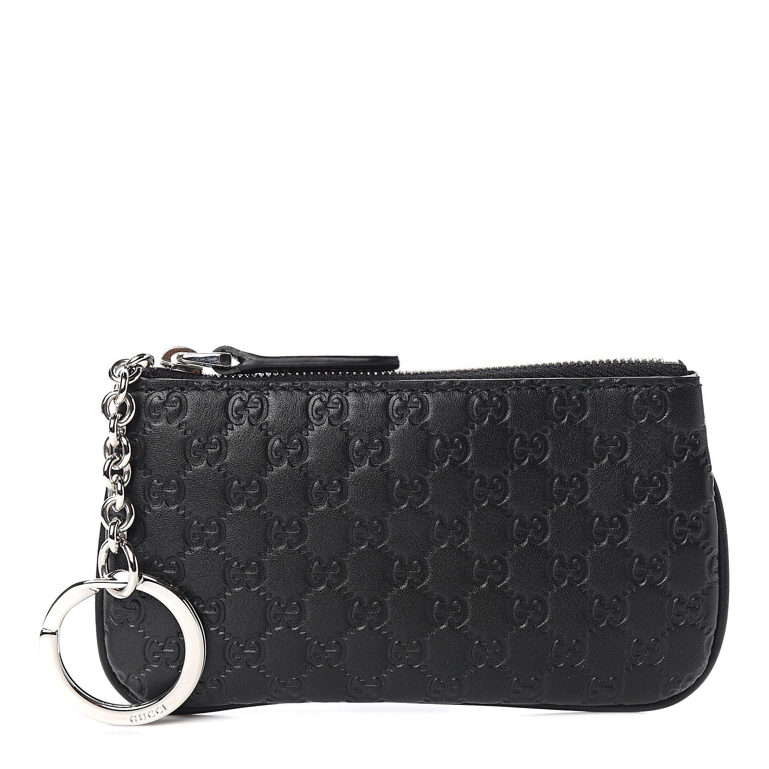 Gucci Microguccissima Key Ring Coin Case Black 1 of 7