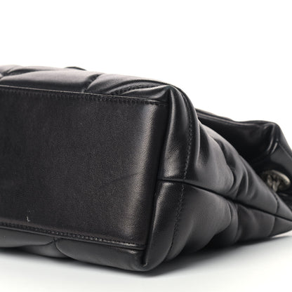 Saint Laurent Lambskin Quilted Small Loulou Puffer Monogram Chain Satchel Black 8 of 10