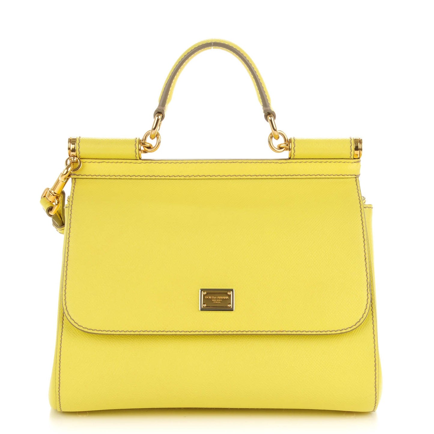 Dauphine Medium Miss Sicily Satchel Light Yellow