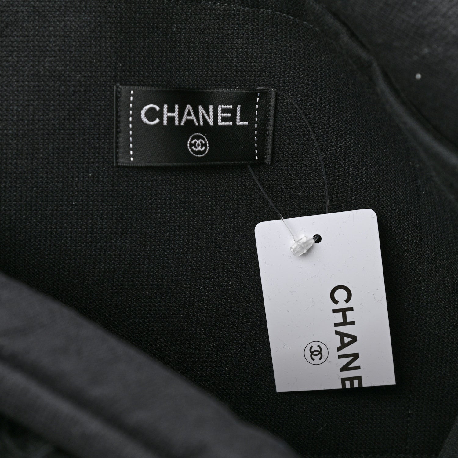 Chanel Terry Cotton CC Beach Tote Towel Set Black 8 of 12