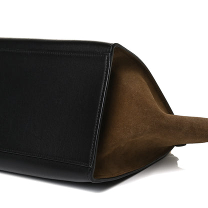 Celine Smooth Calfskin Suede Medium Tri-Color Trapeze Cream Black Brown 8 of 20