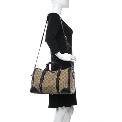 Gucci Monogram Cellarius Calfskin Large Boston Beige Ebony Black 2 of 13