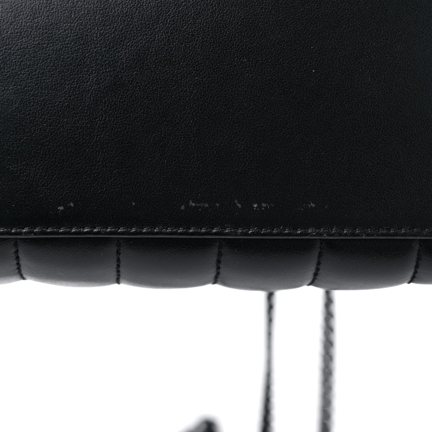 Calfskin Y Quilted Monogram Monochrome Small Loulou Chain Satchel Black