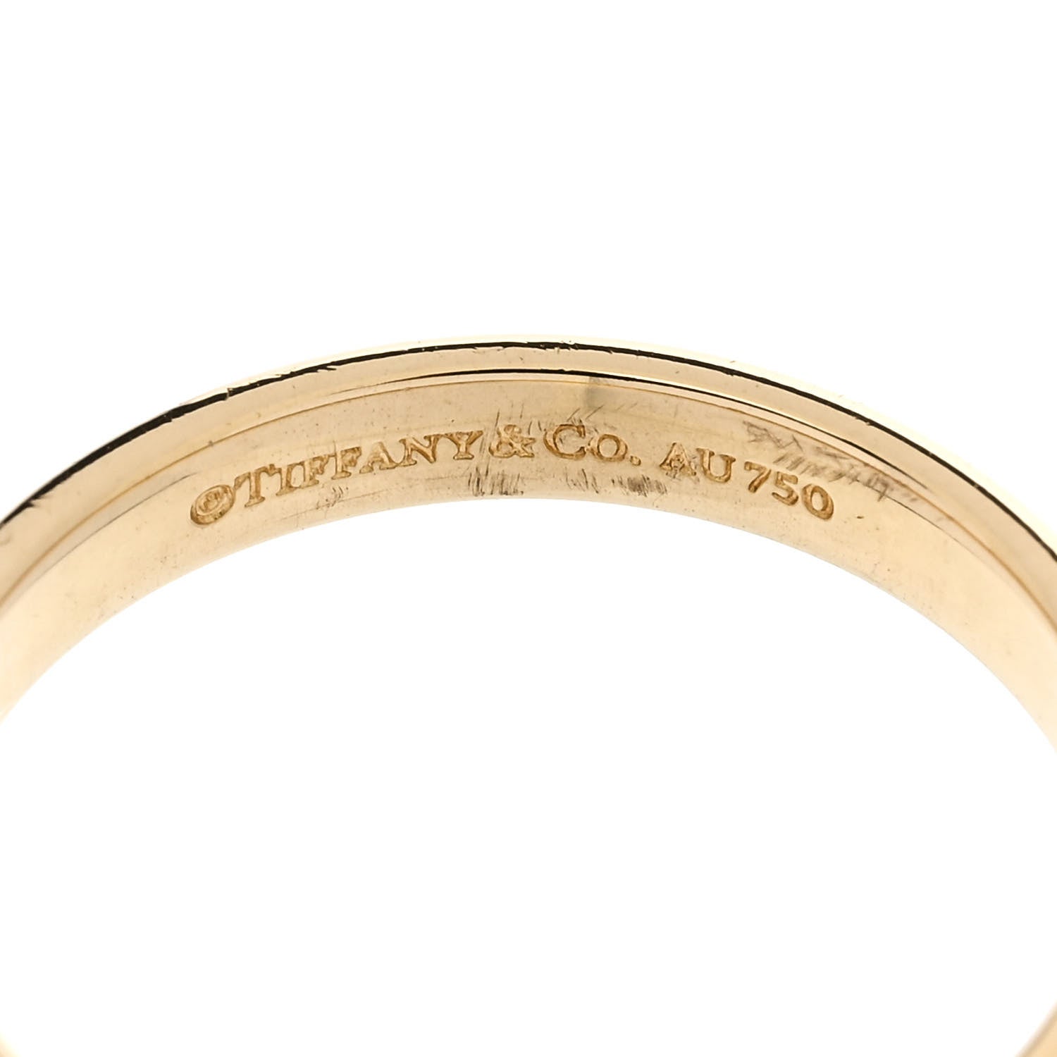 Tiffany 18K Yellow Gold 3mm Classic Wedding Band Ring 55 7.25 4 of 4