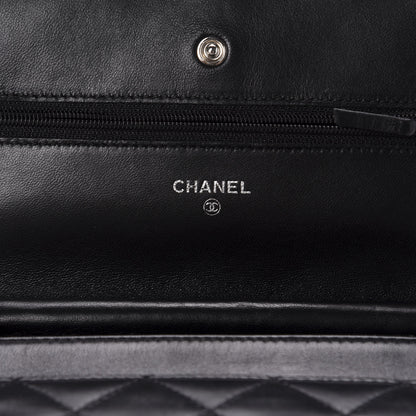 Chanel Lambskin Quilted Wallet On Chain WOC Black 8 of 12
