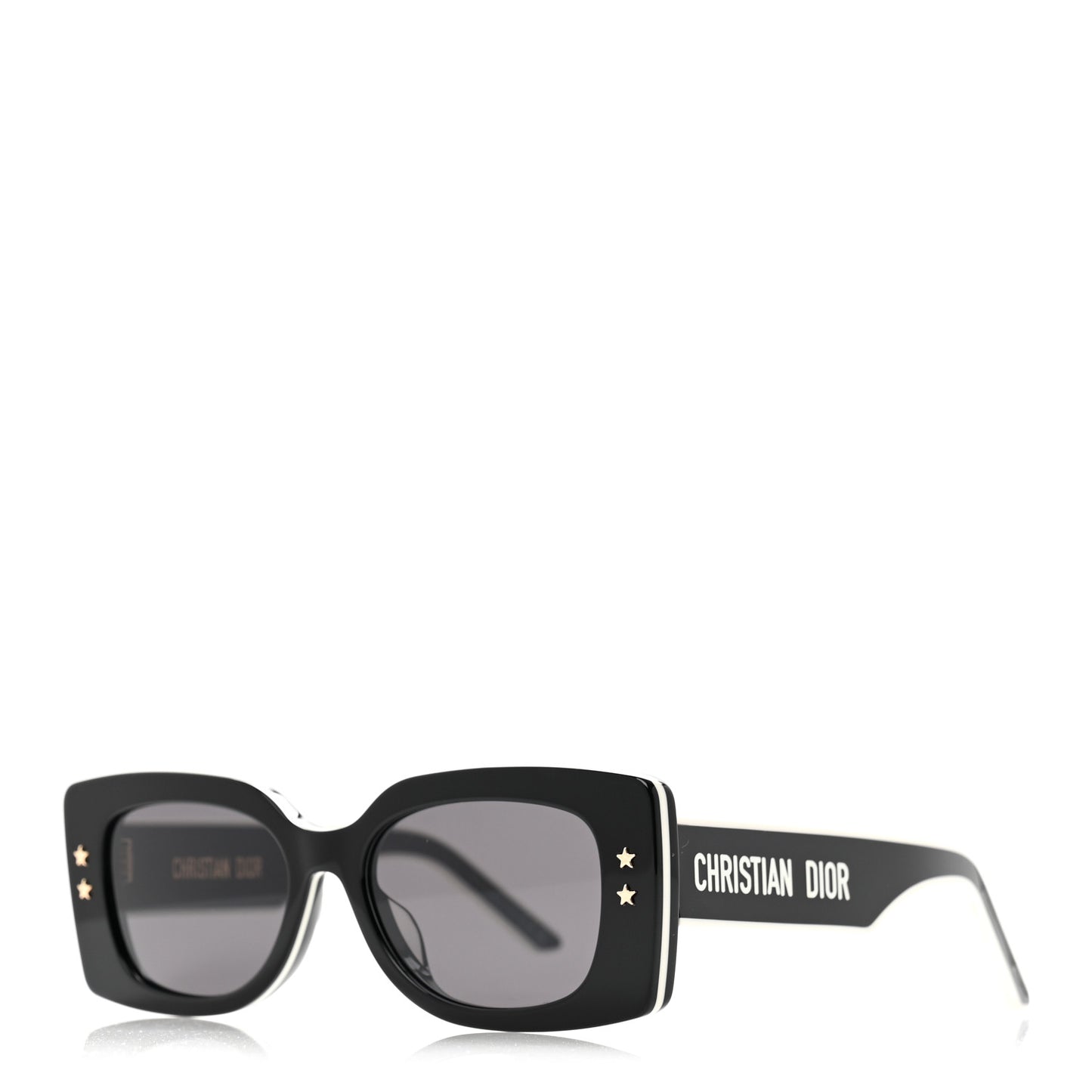 Diorpacific S1U Square Sunglasses Black White