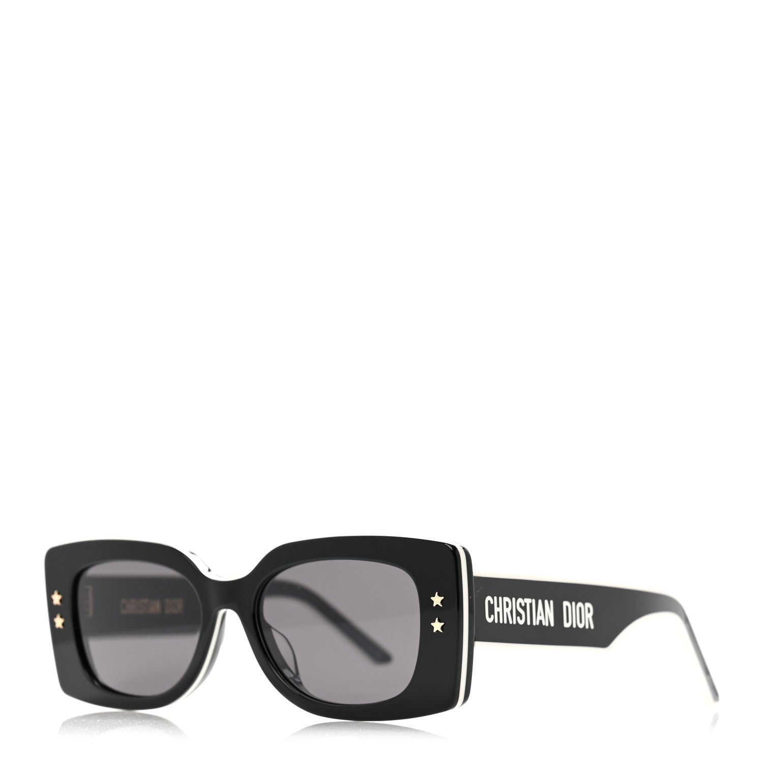 Christian Dior Diorpacific S1U Square Sunglasses Black White 1 of 8