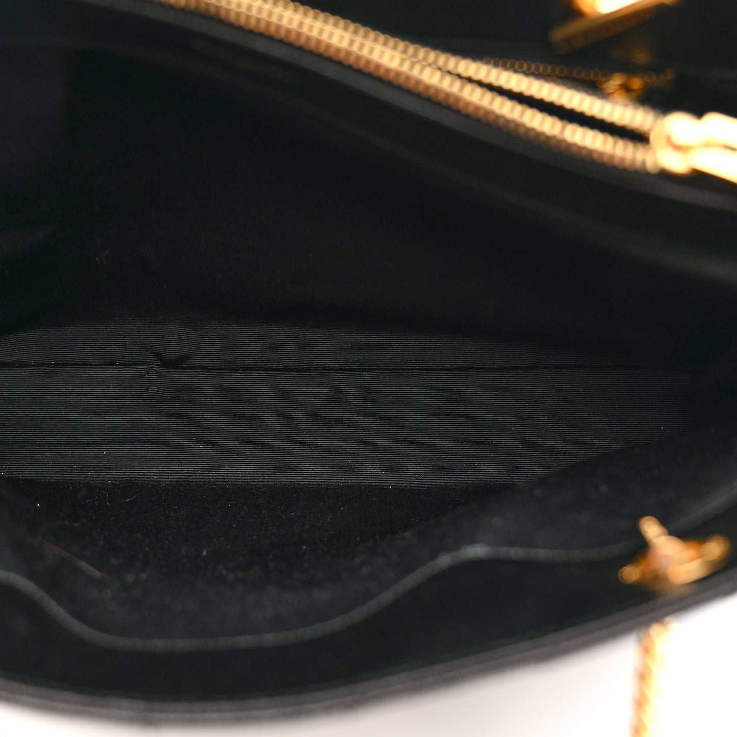 Grain De Poudre Matelasse Chevron Monogram Shopping Bag Black
