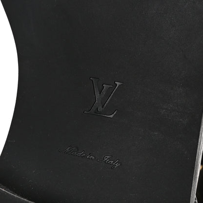 Louis Vuitton Calfskin Monogram Wonderland Flat Ranger Boots 39 Black 7 of 8