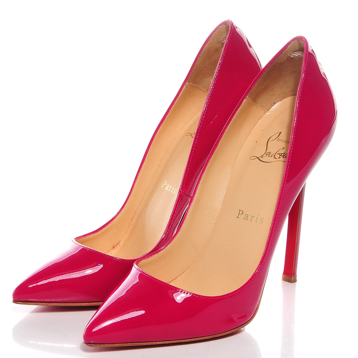 Christian Louboutin Patent Pigalle 120 Pumps 36 Grenadine 3 of 7