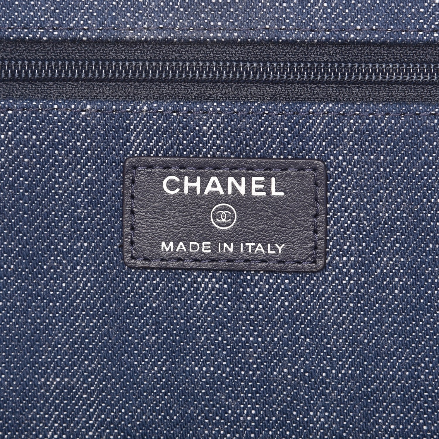 Chanel Denim Velvet Wallet On Chain WOC Blue 6 of 7