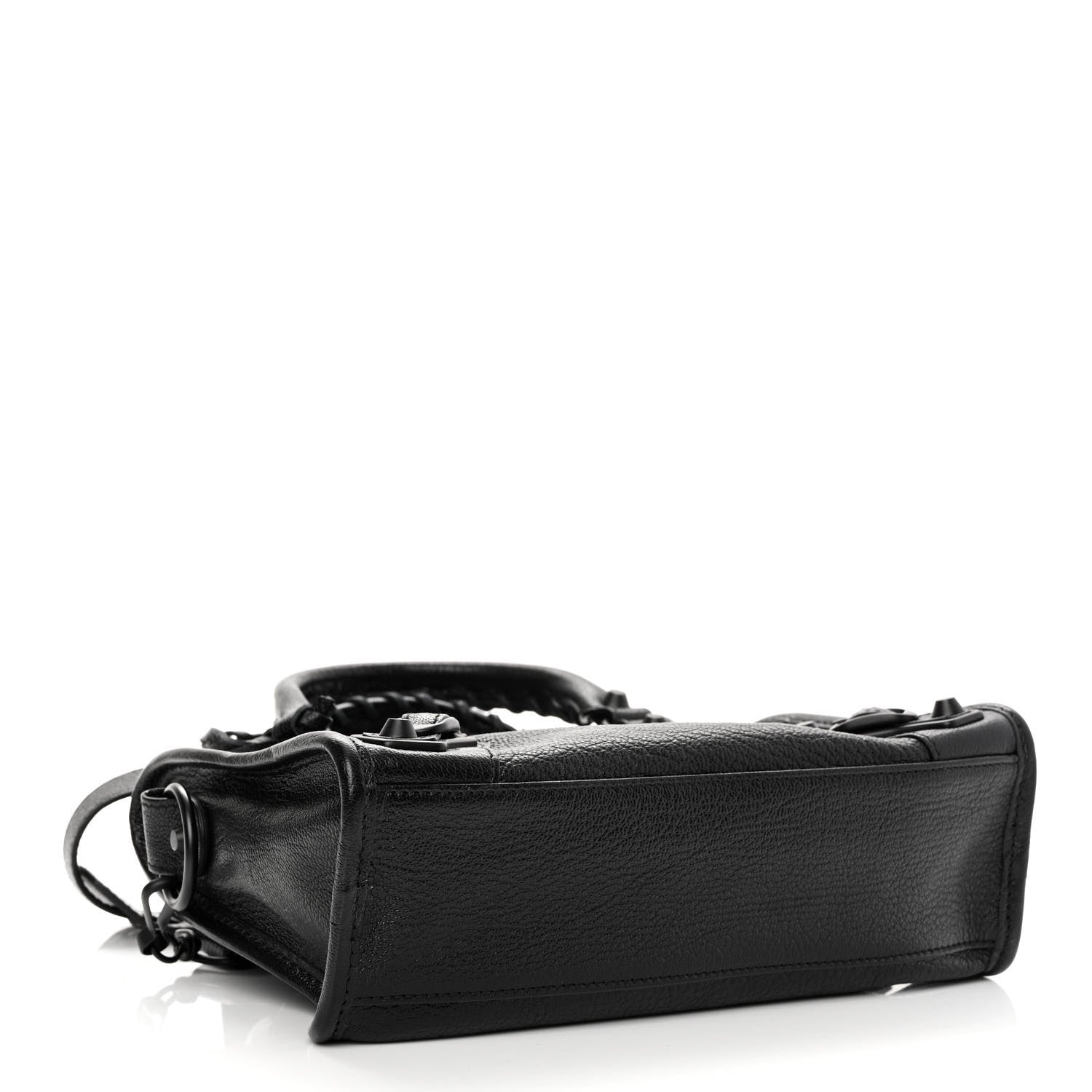 Balenciaga Shiny Goatskin Matte Black Metallic Edge Hardware Mini City Black 3 of 8