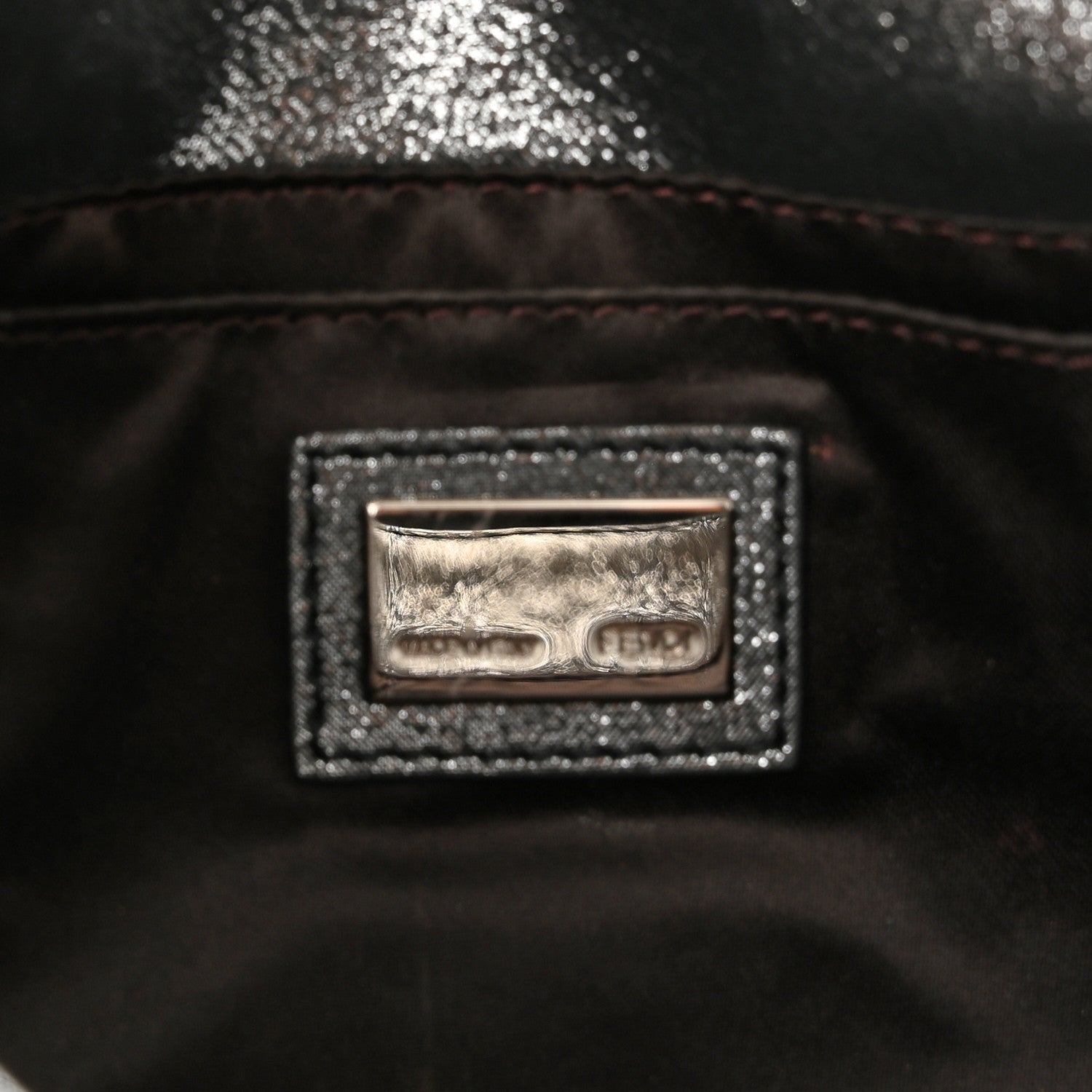 Fendi Metallic Calfskin Mia Pochette Silver 6 of 12