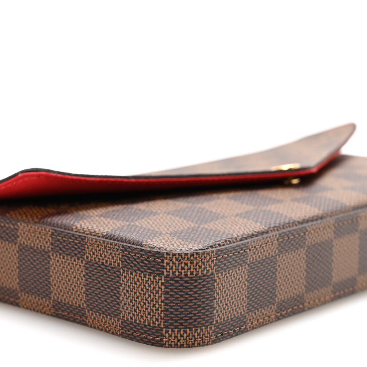 Louis Vuitton Damier Ebene Pochette Felicie Chain Wallet 9 of 11