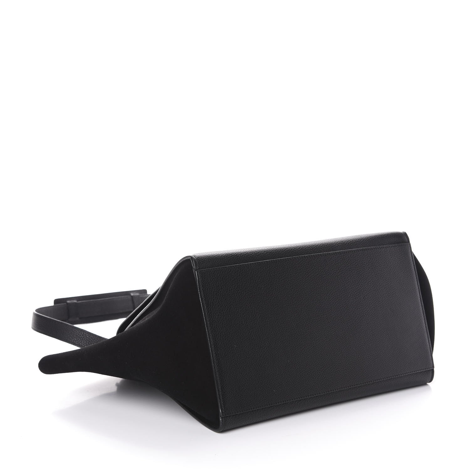Celine Drummed Calfskin Suede Medium Trapeze Black 5 of 10