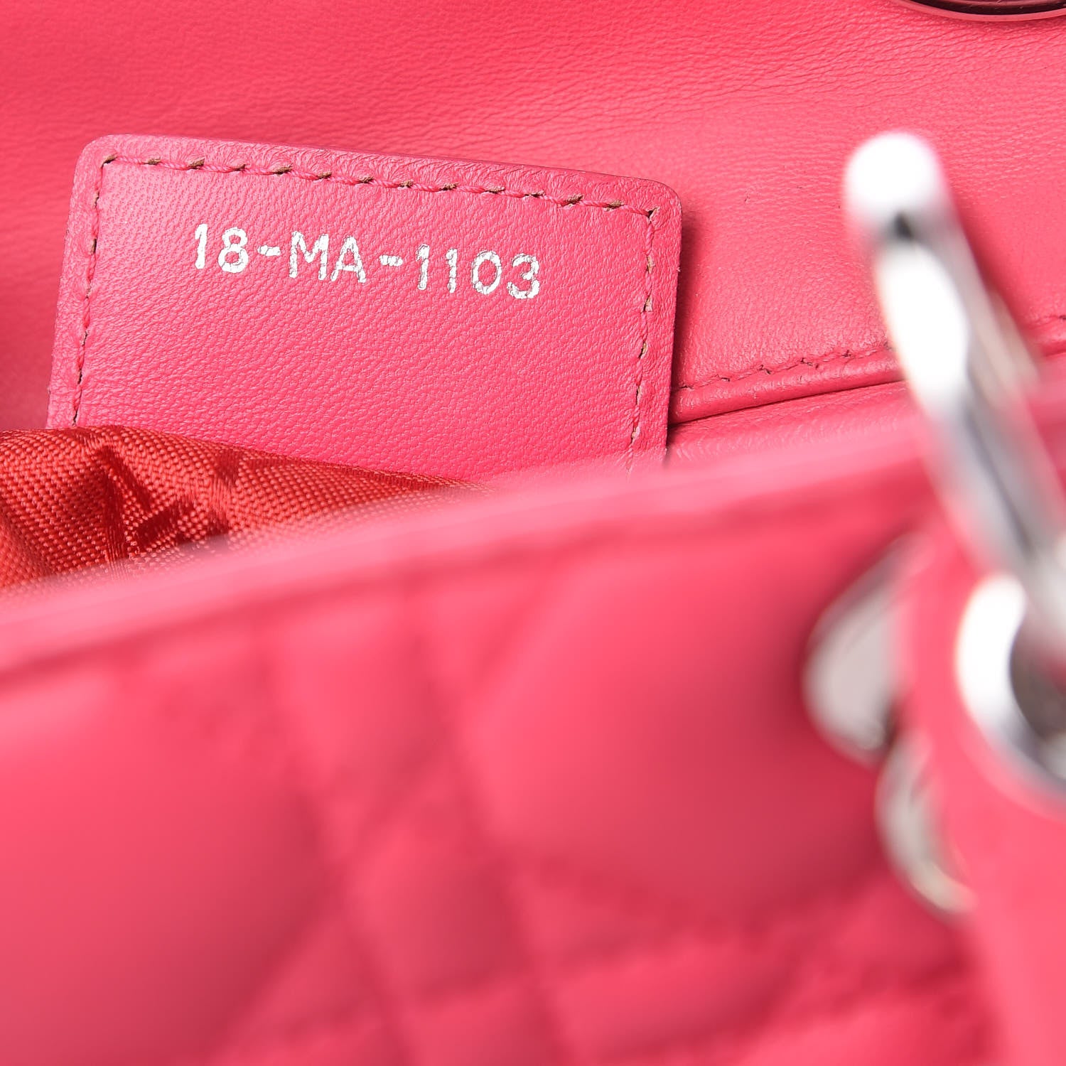 Christian Dior Lambskin Cannage Large Lady Dior Fuchsia 7 of 11