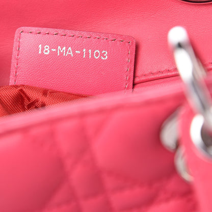 Christian Dior Lambskin Cannage Large Lady Dior Fuchsia 7 of 11