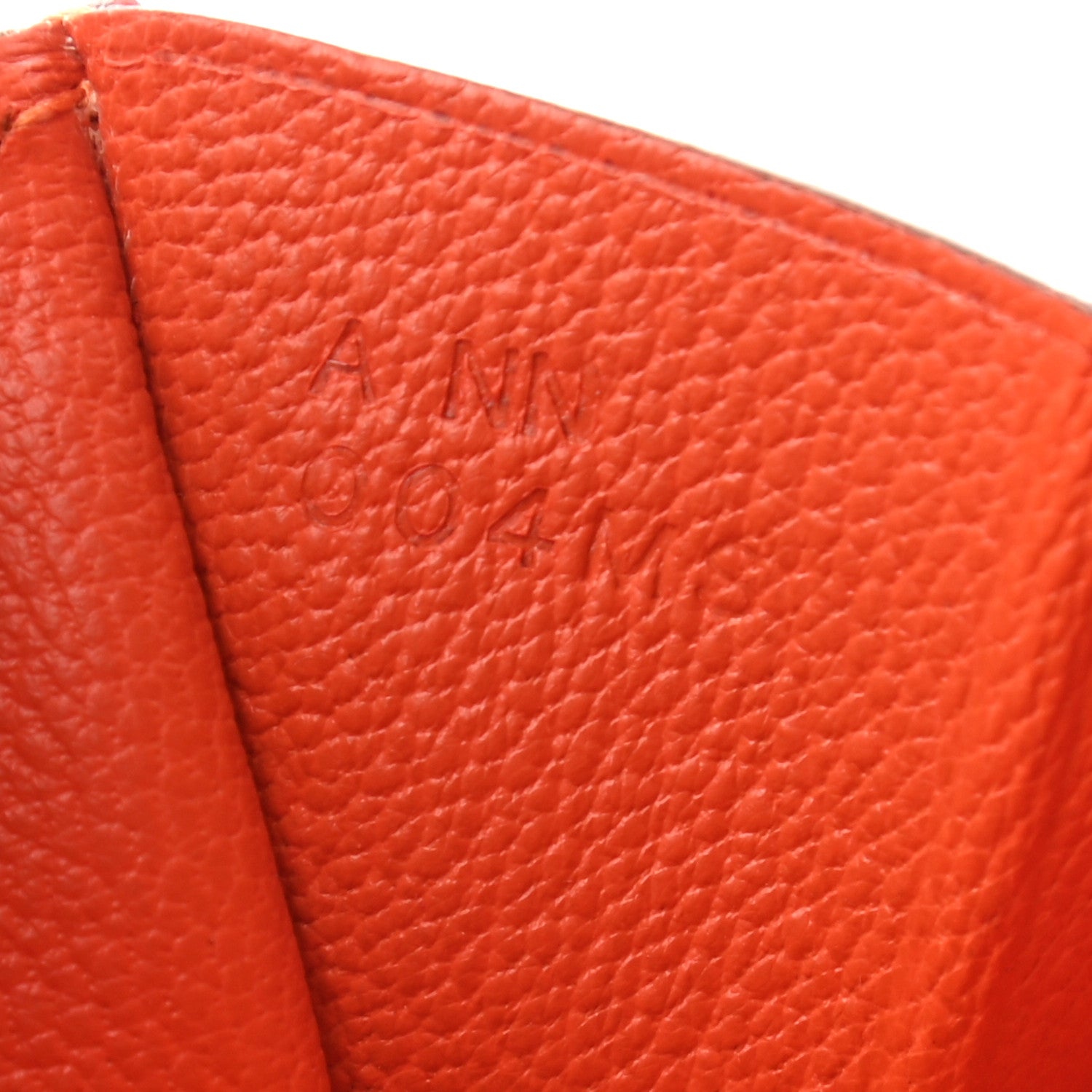 Hermes Ostrich Constance Short Wallet Tangerine 7 of 8