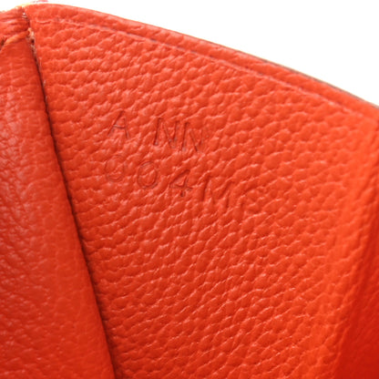 Hermes Ostrich Constance Short Wallet Tangerine 7 of 8