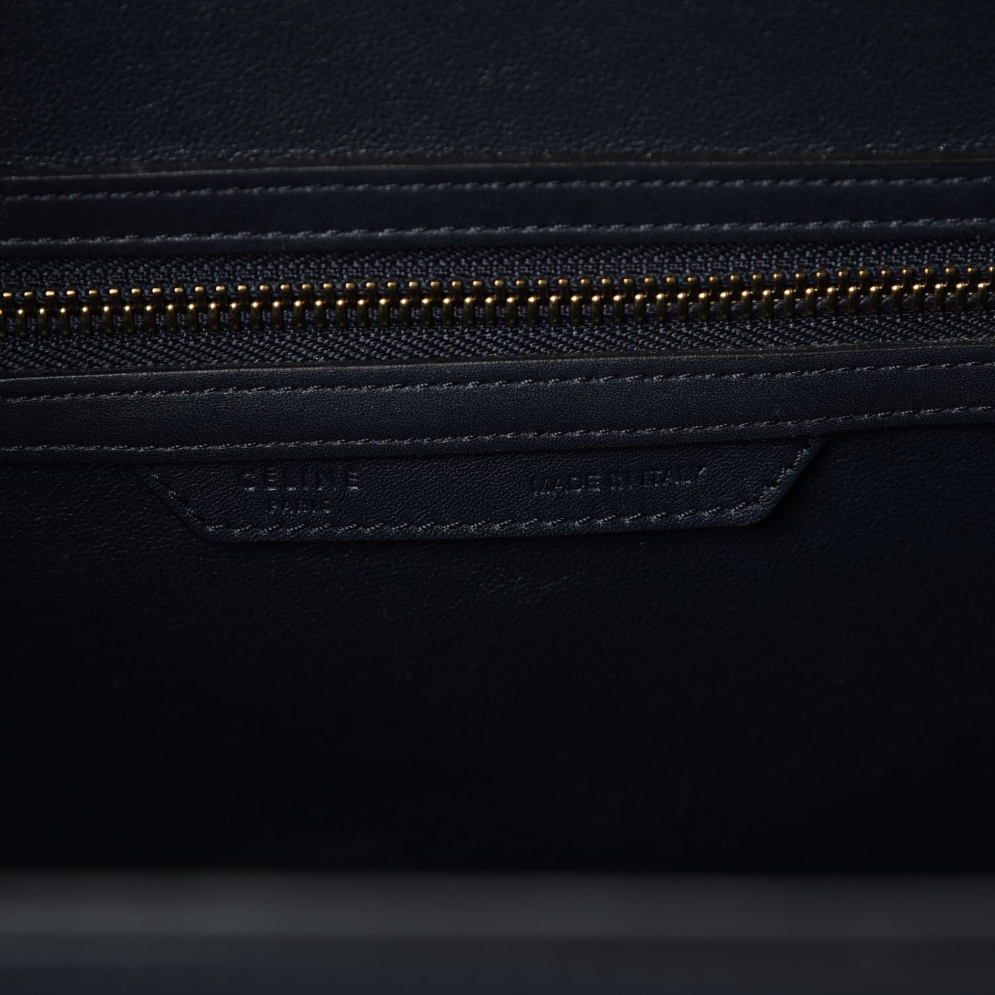Smooth Calfskin Striped Cotton Canvas Mini Luggage Navy Blue
