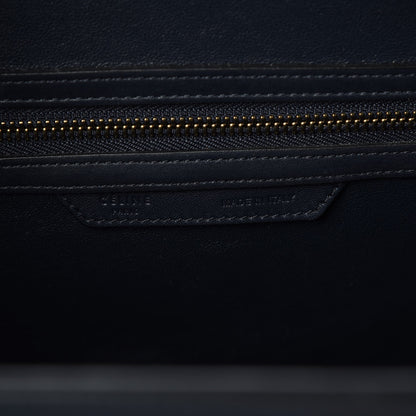Celine Smooth Calfskin Striped Cotton Canvas Mini Luggage Navy Blue 6 of 7