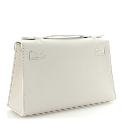 Hermes Swift Kelly Pochette Clutch New White 3 of 7