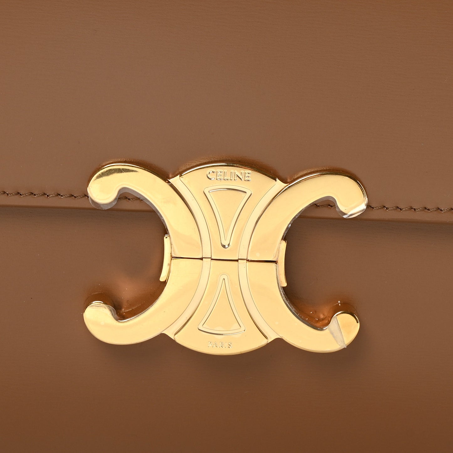 Shiny Calfskin Medium Triomphe Bronze