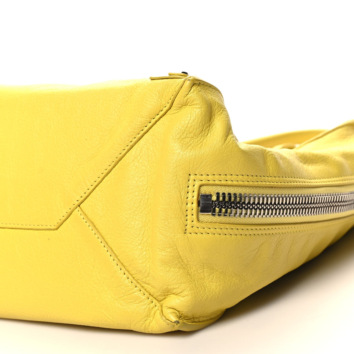 Supple Calfskin Papier A5 Zip Around Tote Jaune Soleil
