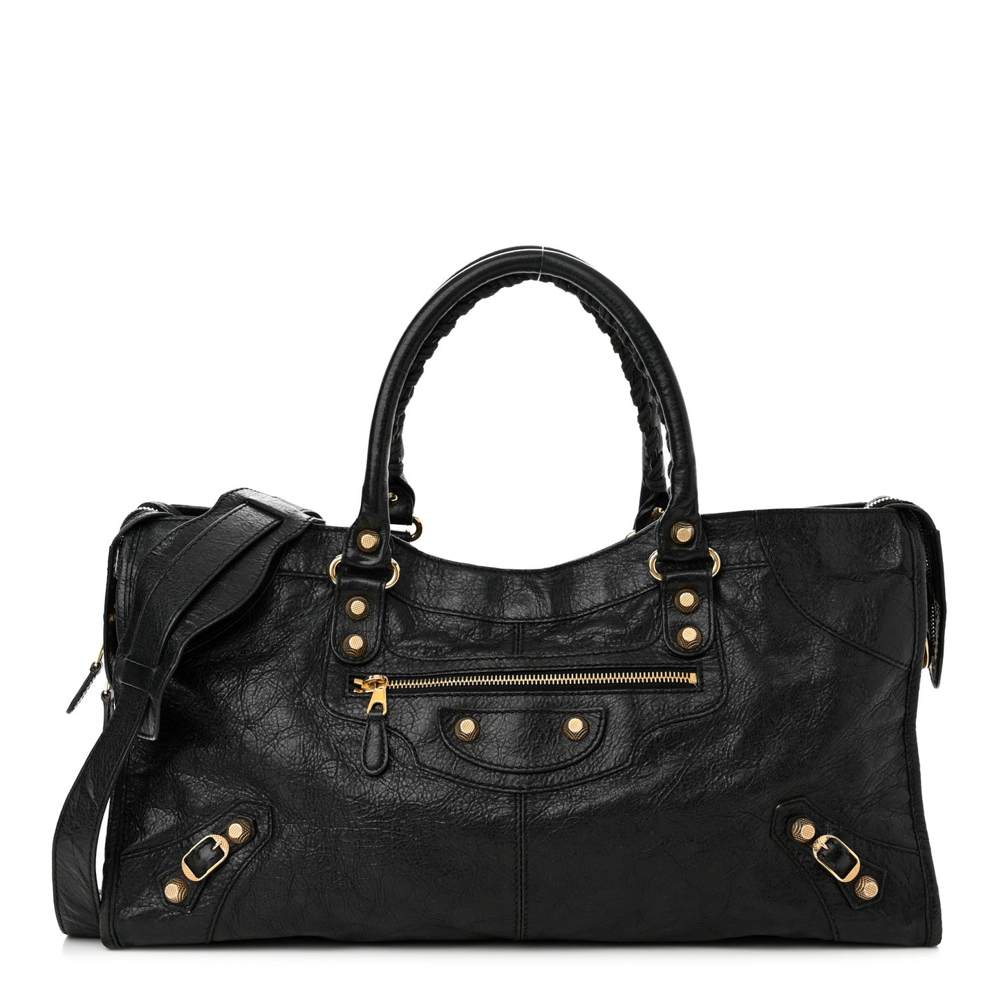 Agneau Giant 12 Gold Hardware Part Time Black