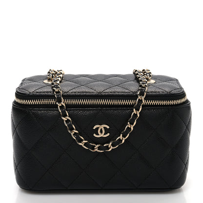 Chanel Caviar Quilted Small Vanity Case With Chain Black 1 of 10