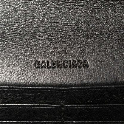 Balenciaga Metallic Extra Supple Calfskin Crocodile Embossed Gossip Wallet On Chain Silver 6 of 10