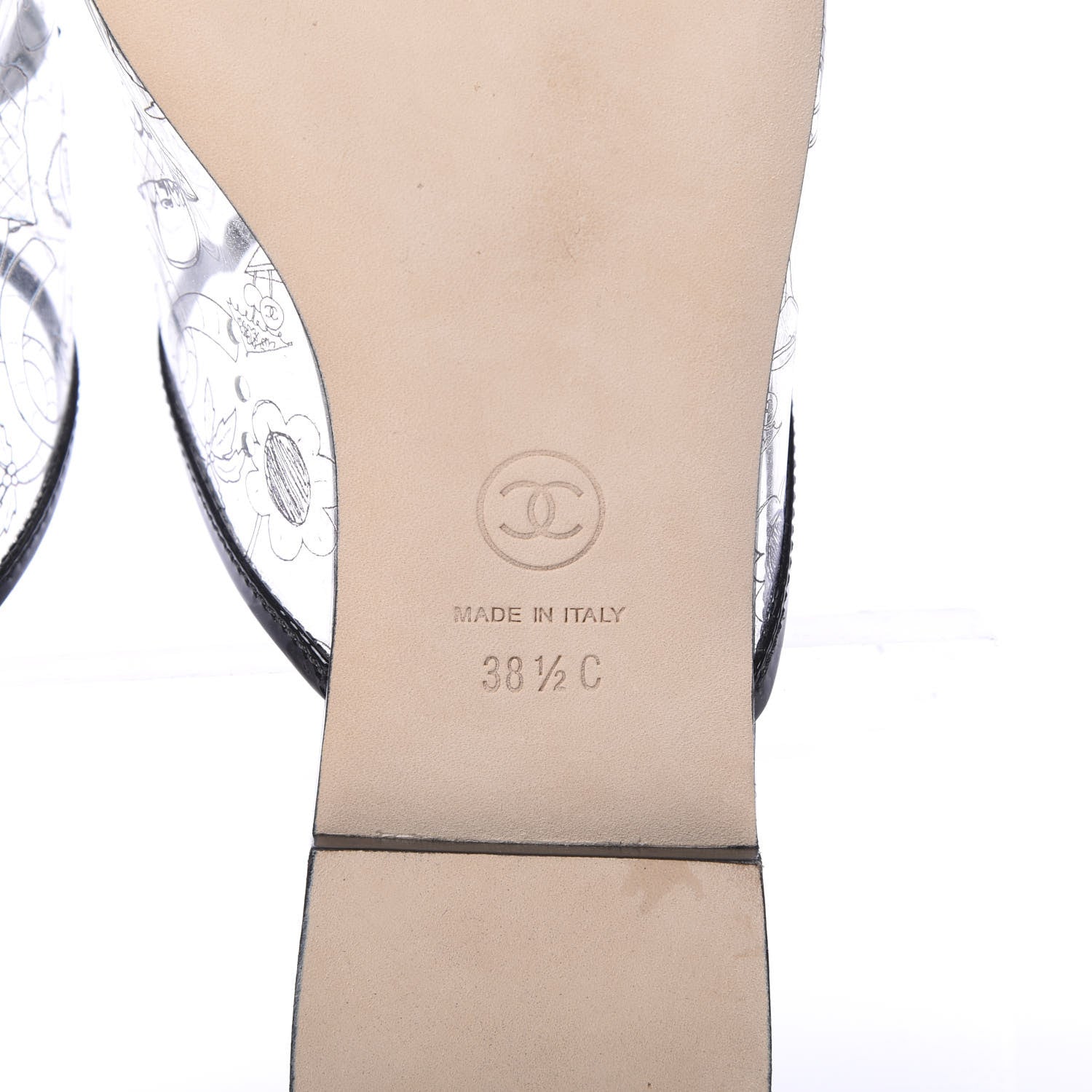 Chanel PVC Fantasy Patent CC Mules 38.5 Black 6 of 11