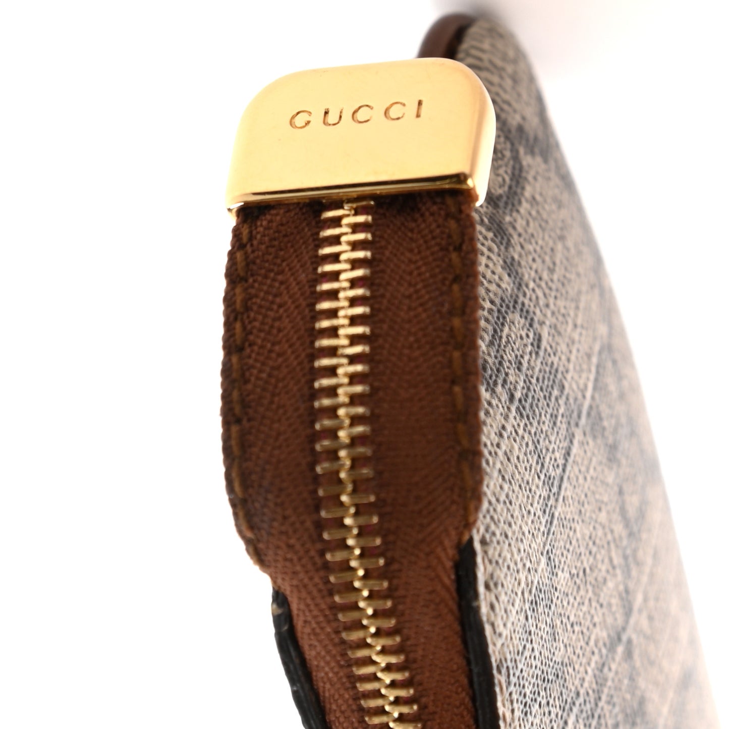 GG Supreme Monogram Key Case Brown