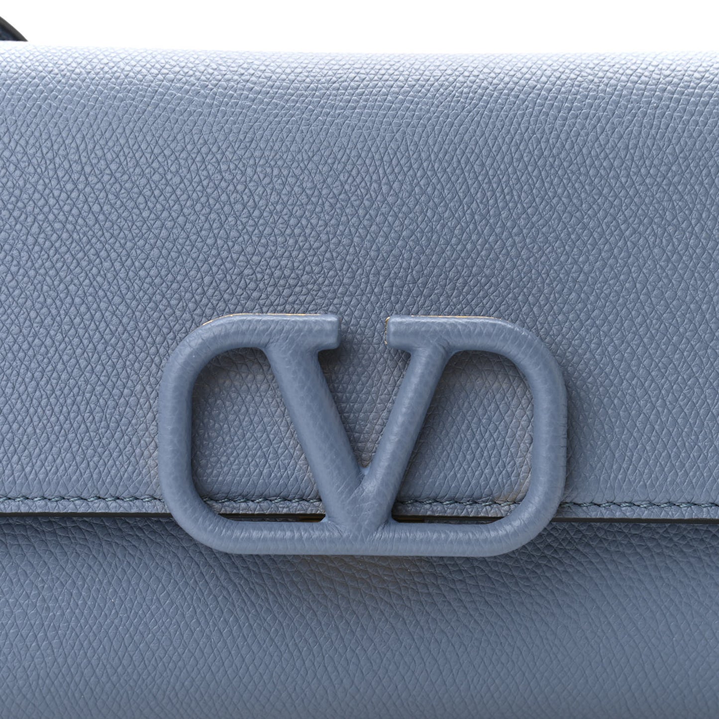 Grained Calfskin VSling Clutch With Shoulder Strap Niagara
