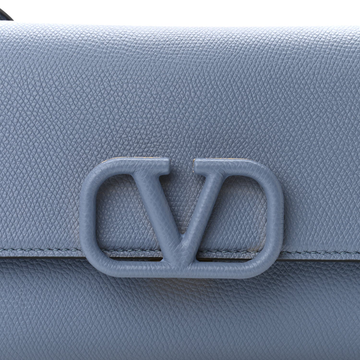 Valentino Garavani Grained Calfskin VSling Clutch With Shoulder Strap Niagara 7 of 9