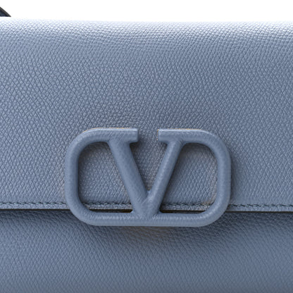 Valentino Garavani Grained Calfskin VSling Clutch With Shoulder Strap Niagara 7 of 9