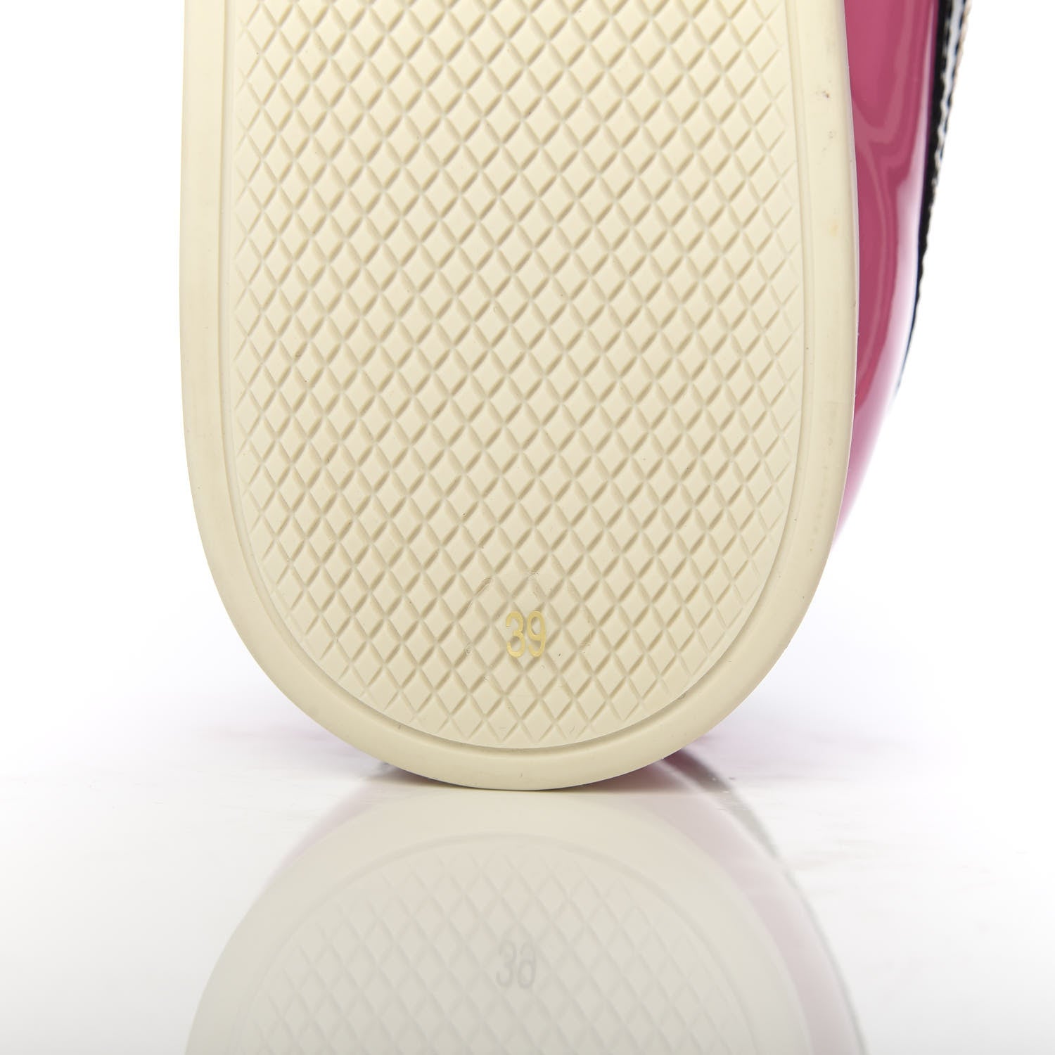 Gucci Patent Calfskin Crystal Womens Web Falacer Sneakers 39 Pink 8 of 11
